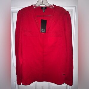 BNWT Jones New York Women’s Red Blouse